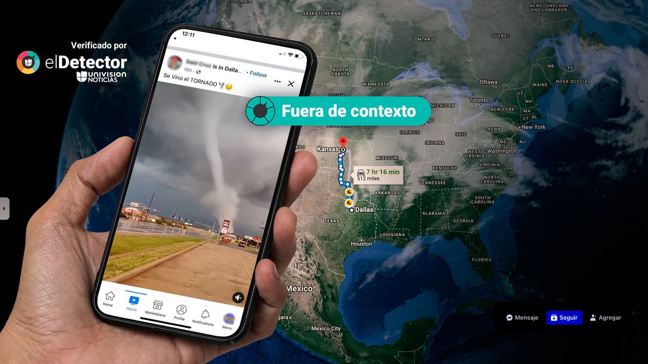 Ese video viral NO es de un tornado en Dallas ni es reciente 