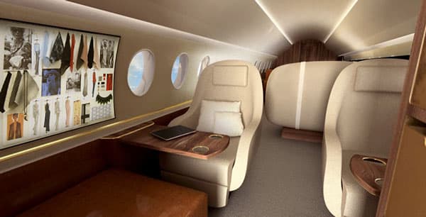 El G650 de Gulfstream que pertenece a Ralph Lauren tiene una capacidad de vuelo de 8,600 millas, y cuesta unos 65 millones de dólares.