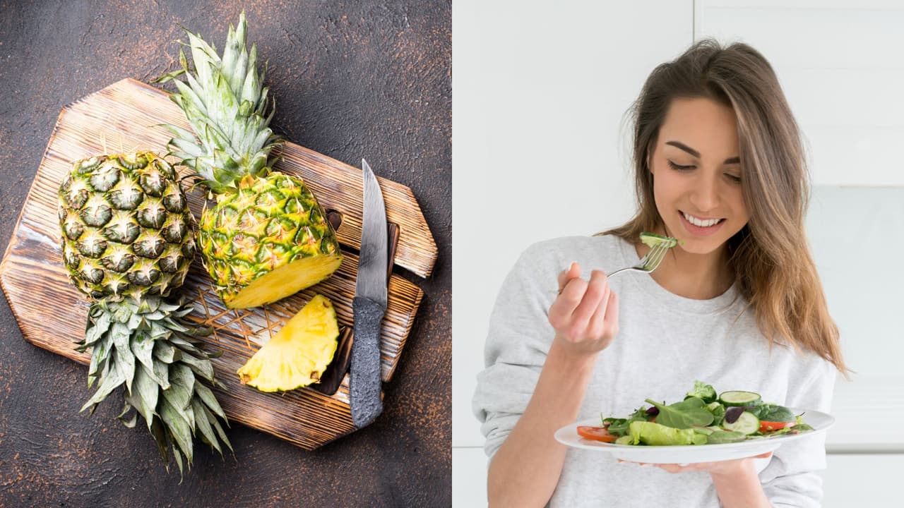 Ensalada saludable de piña asada con garbanzos: ¡Deliciosa y nutritiva en cada bocado!