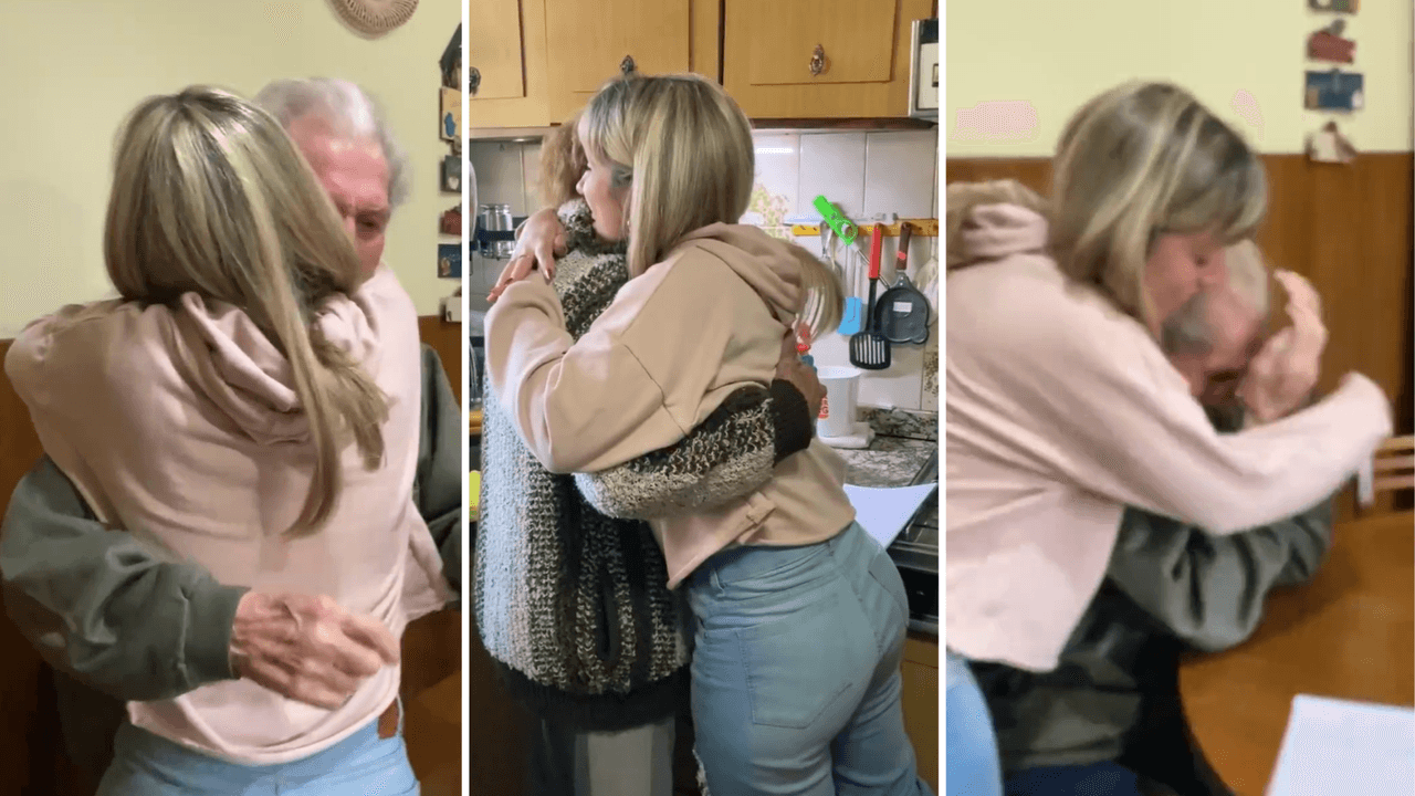 Se tatuó el nombre de sus abuelos y su reacción se volvió viral: uno no dejaba de llorar