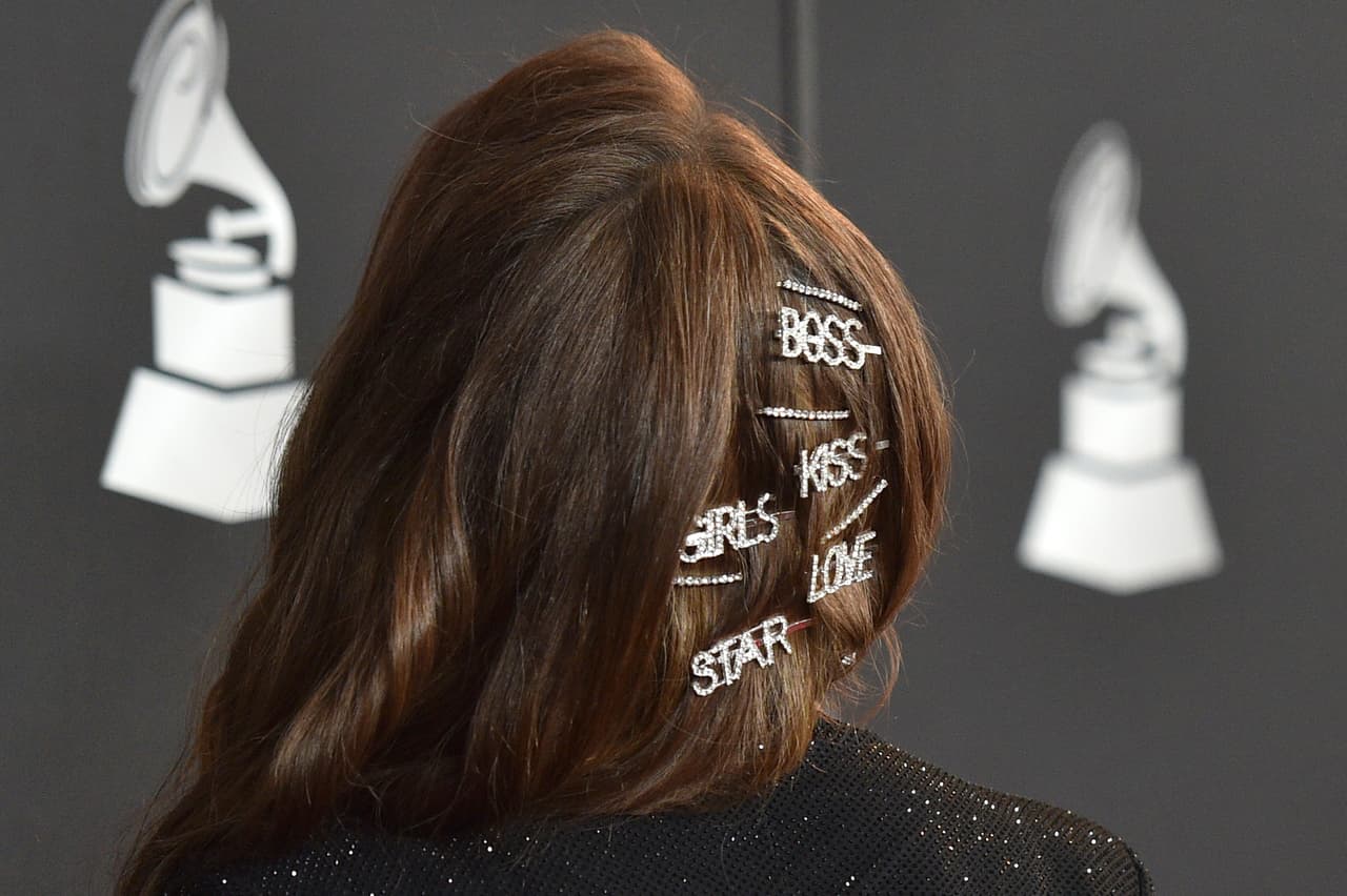 Detalle de los broches del pelo.