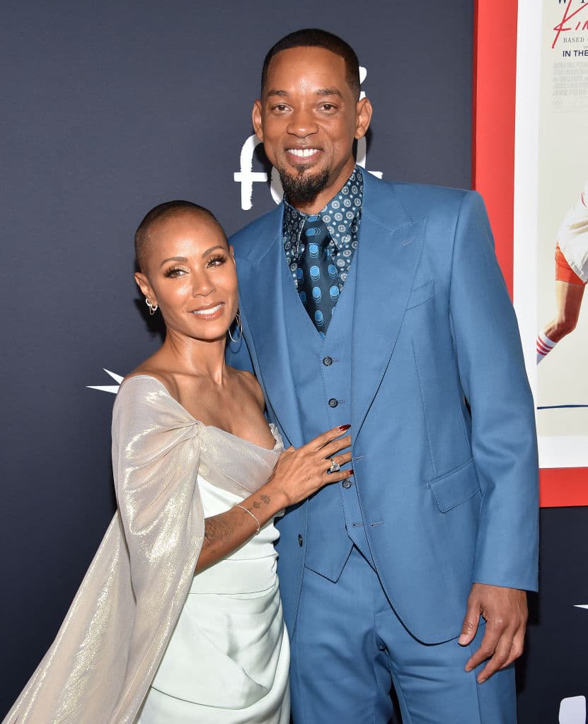 US actors Jada Pinkett Smith (L) and Will Smith attend the AFI Fest premiere of "King Richard" at TCL Chinese Theatre in Hollywood, California, on November 14, 2021. (Photo by LISA O'CONNOR / AFP) (Photo by LISA O'CONNOR/AFP via Getty Images)