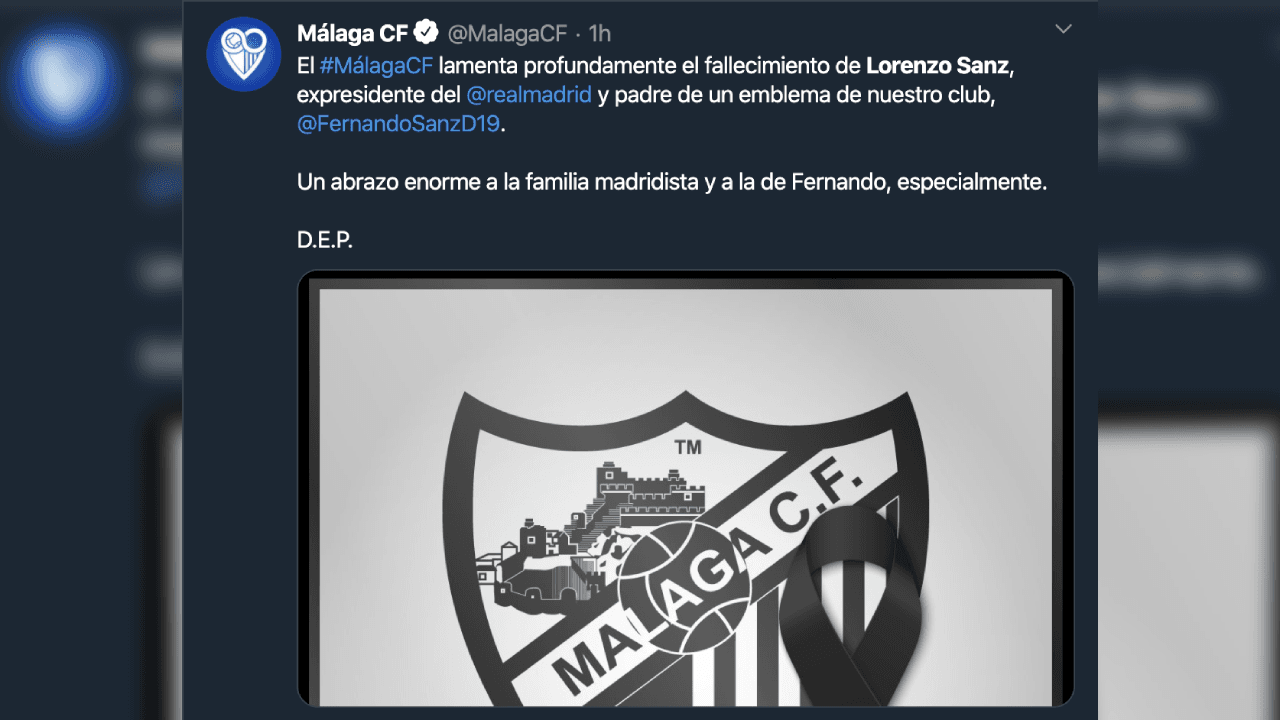 El madridismo reacciona y otorga sus condolencias a Lorenzo Sanz, quien falleció con 76 años a causa del coronavirus.