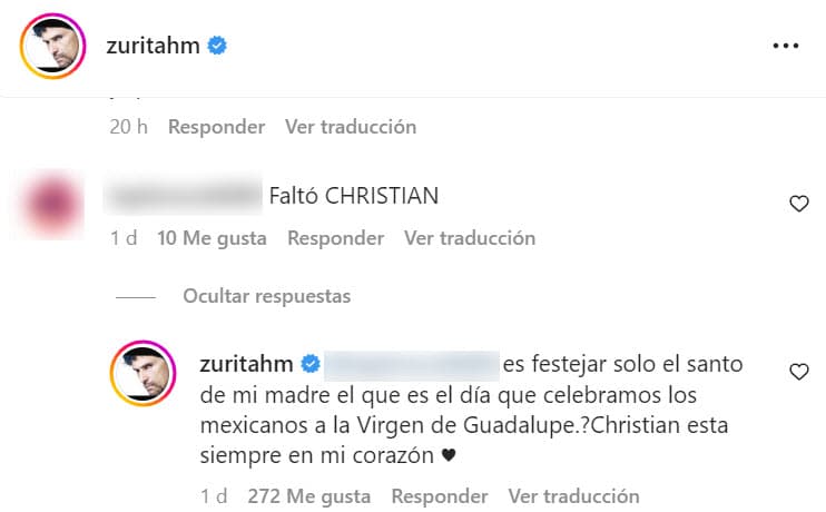 Además, señaló que su difunta esposa 
<b>"siempre está en su corazón"</b> a tres años de su muerte.