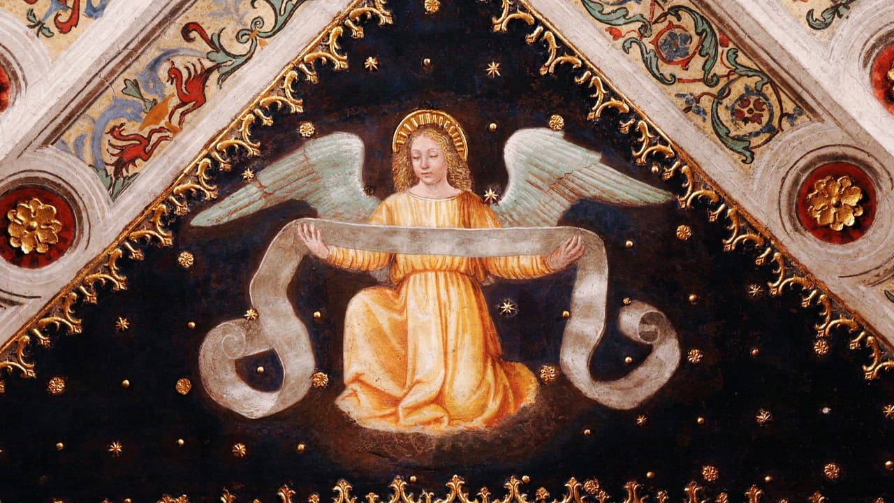 Ángel representado en mural