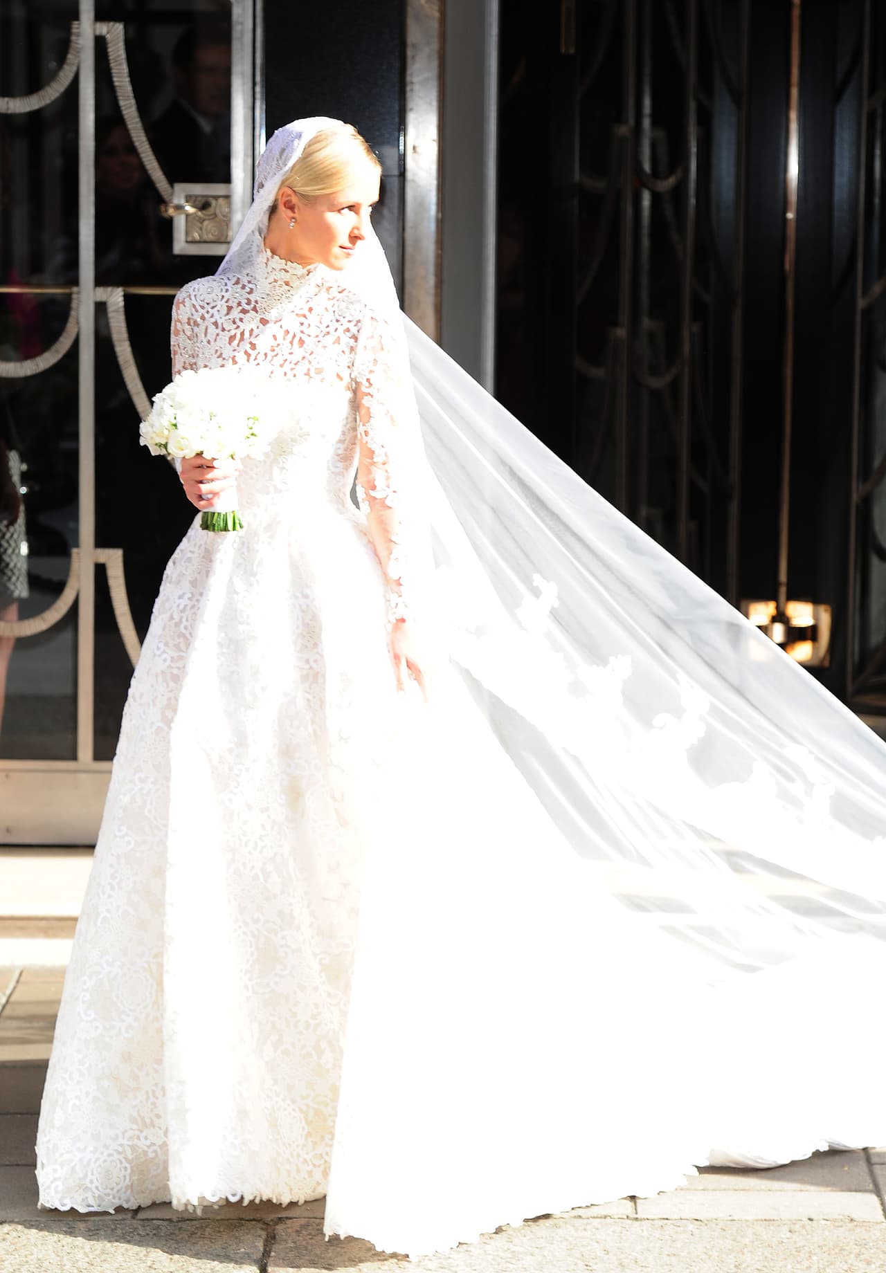 Además contó con muchos detalles de encaje.