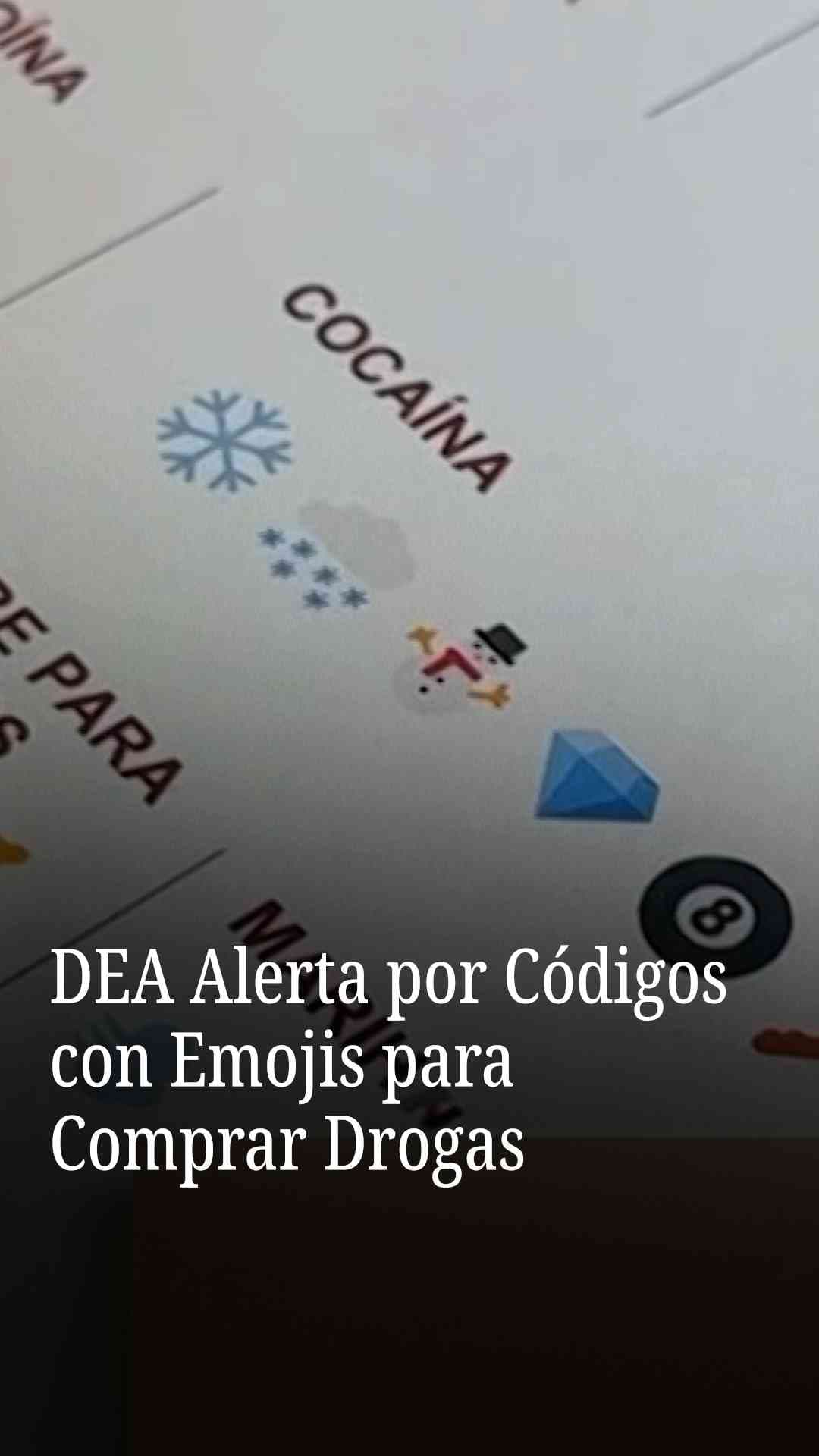 DEA alerta por códigos con emojis para comprar drogas