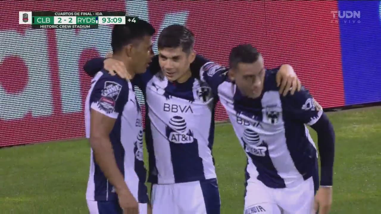 ¡Rayados empareja! Alfonso Alvarado anota el 2-2 ante Columbus