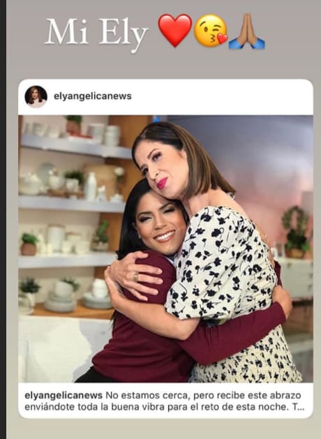 Elyangelica González la abrazó a la distancia, enviándole toda la buena vibra para su gran noche de debut.