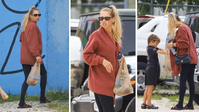 Así captaron a Anna Kournikova durante su embarazo.