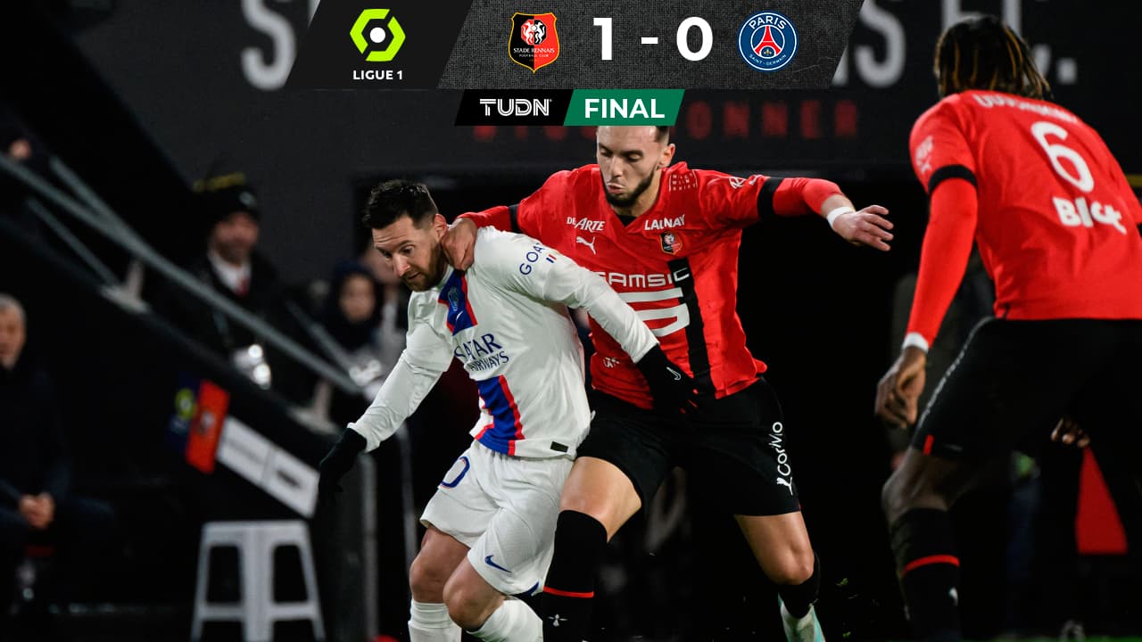 Pierde PSG con Rennes a pesar de tener a Messi, Mbappé y Neymar