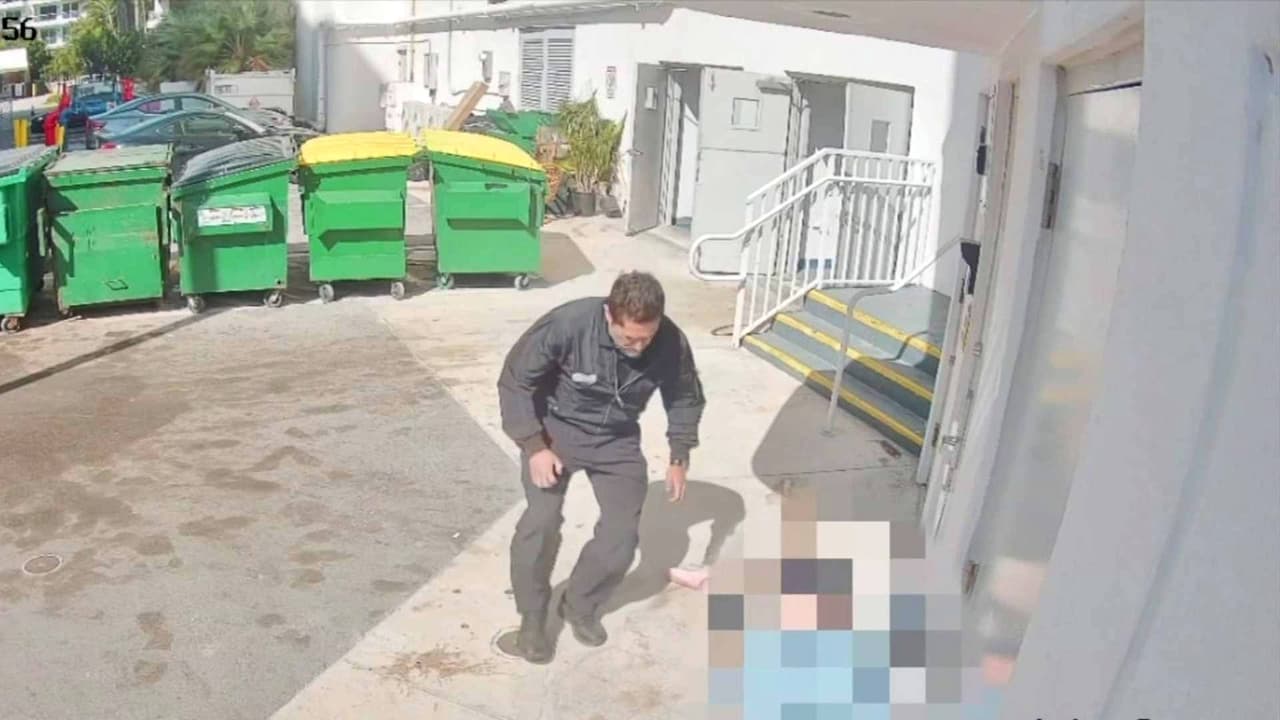 Revelan imágenes de la caída de un hombre que fue empujado de un piso 25 en Miami Beach