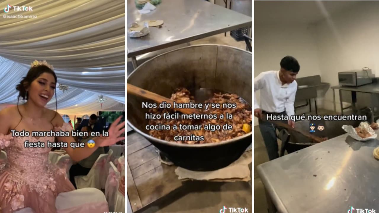 Quinceañera e invitados invadieron la cocina porque quedaron con hambre
