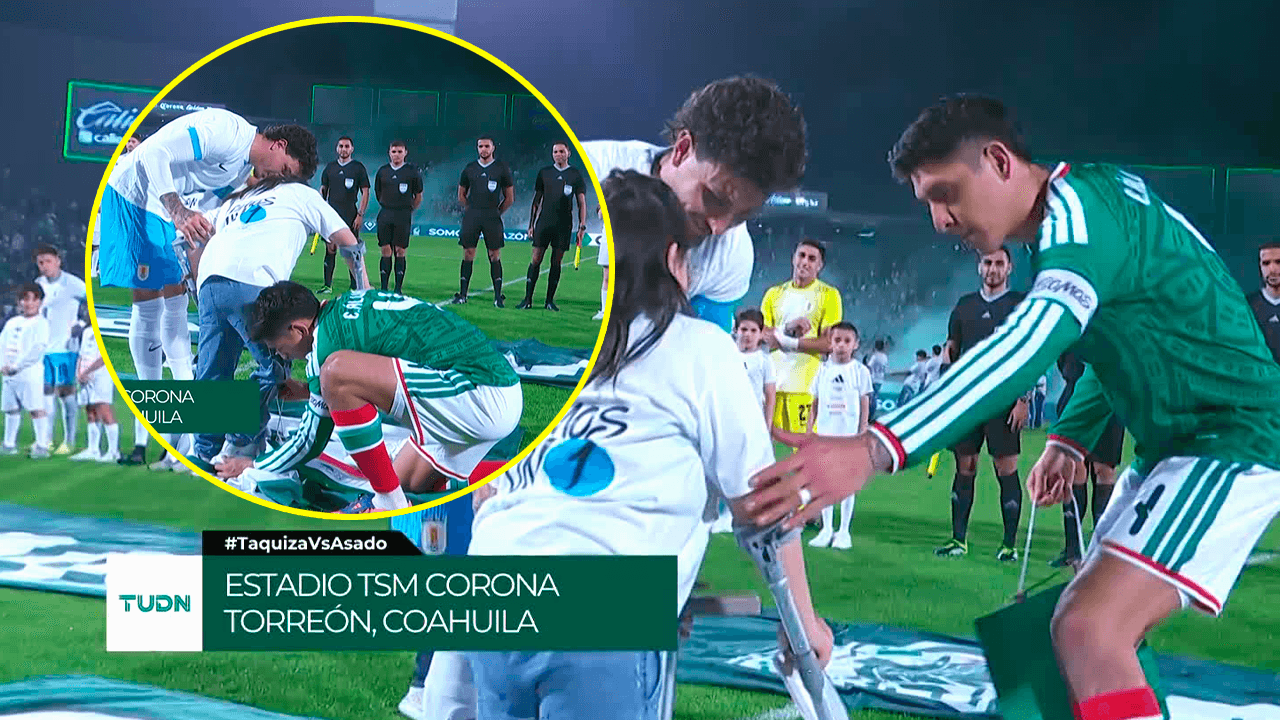 Edson Álvarez tiene un hermoso gesto previo al inicio del partido vs Uruguay