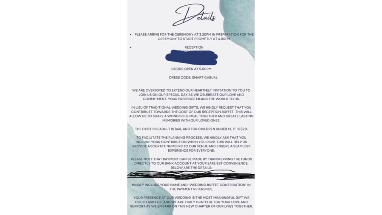Invitación a boda causa polémica.