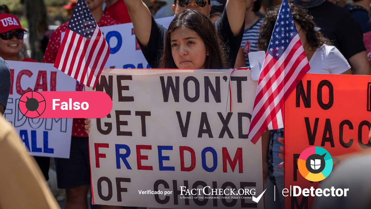 ¿Aumentó con Biden la cantidad de gente que rechaza la vacuna, como dicen Donald Trump y su hijo Eric? 