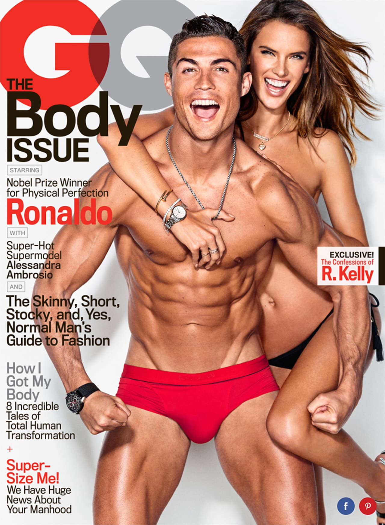 Alessandra y Cristiano se quitaron la ropa para una sesión fotográfica con la revista GQ.