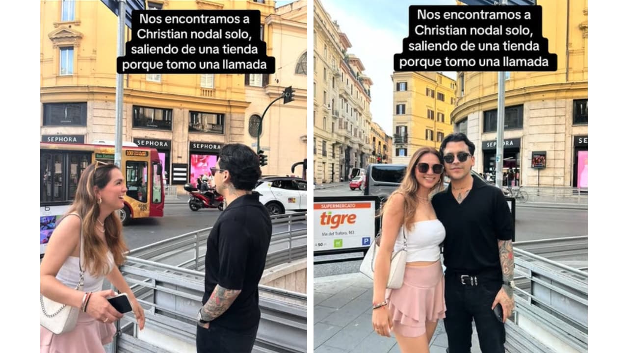 Nodal se toma fotos junto a fan en Roma.