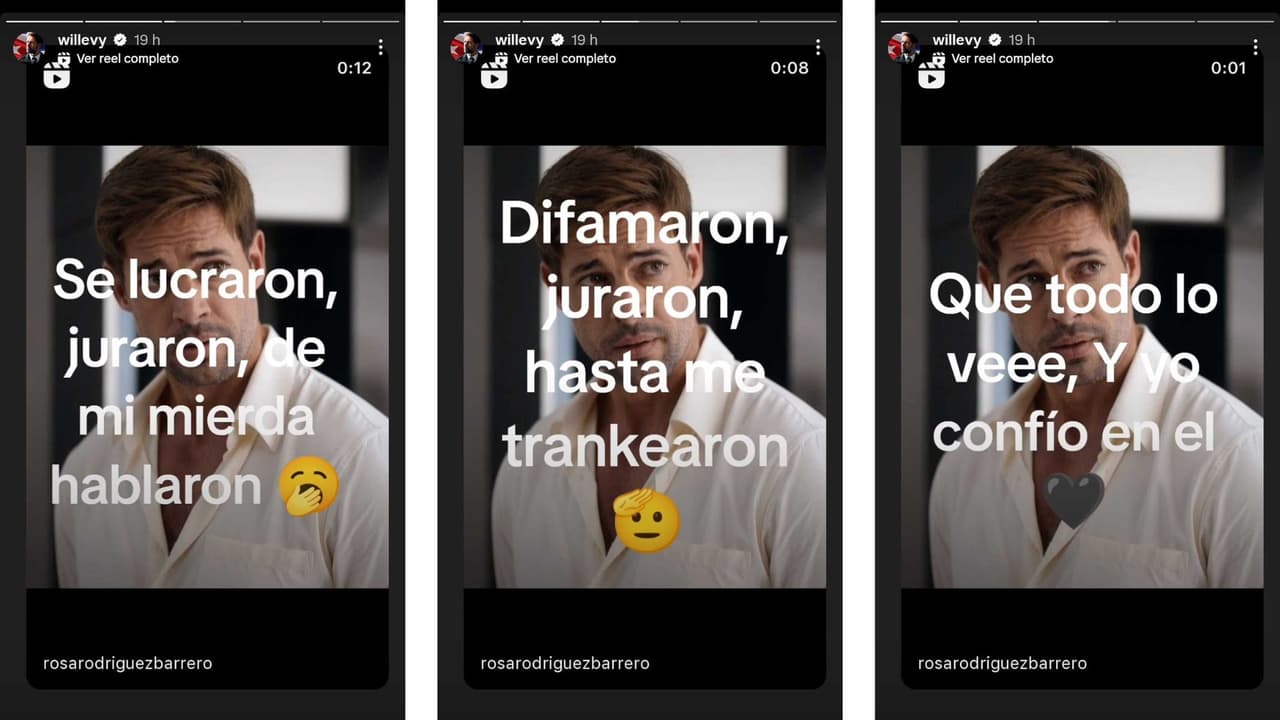 William Levy publicó una Historia de Instagram con un mensaje.