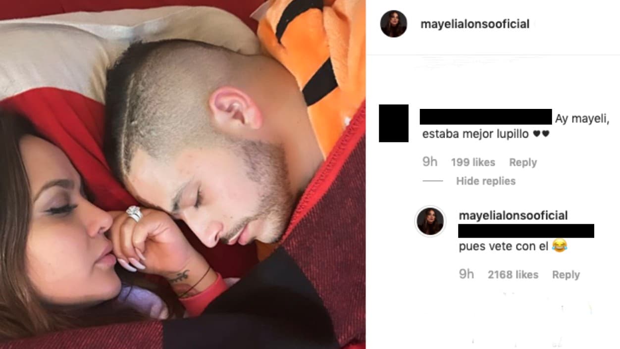 Un seguidor opinó que su exmarido se veía mejor que Jesús Mendoza, a lo que ella no se quedó callada y respondió con humor: "Pues vete con él".