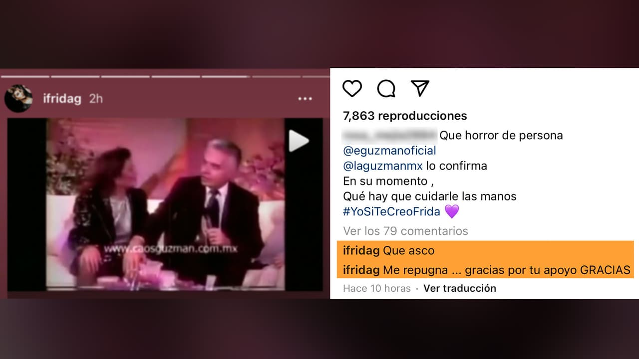 Frida Sofía reacciona a videos que circulan en redes sociales en donde aparece su abuelo Enrique Guzmán