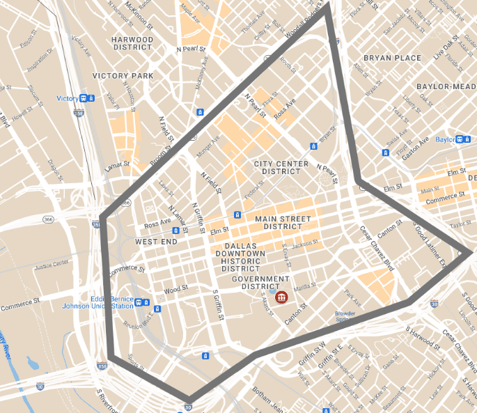 Estas zonas las salidas del Centro de Dallas hacia las principales autopistas que estarán cerradas por el eclipse total solar.