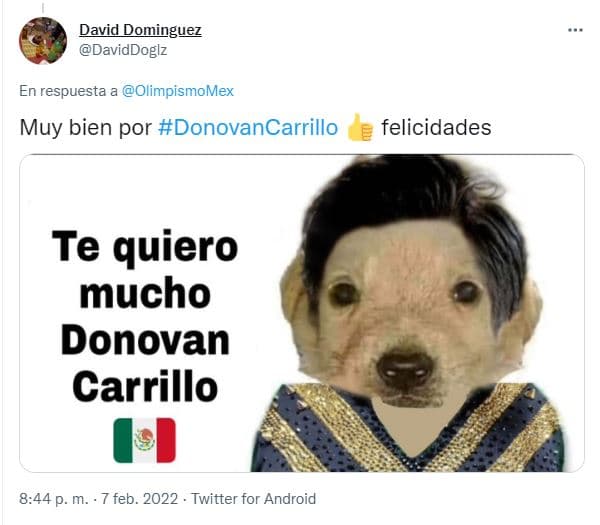 Reacciones en Twitter a Donovan Carrillo