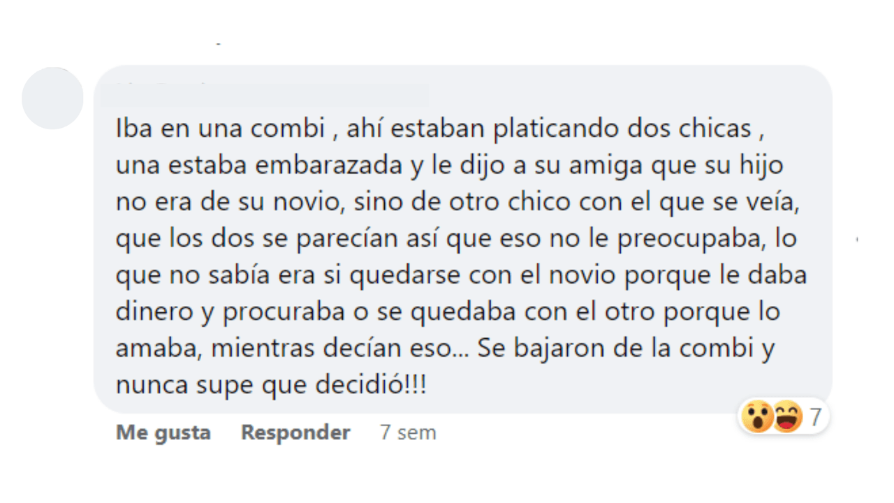 Chismes escuchados en público