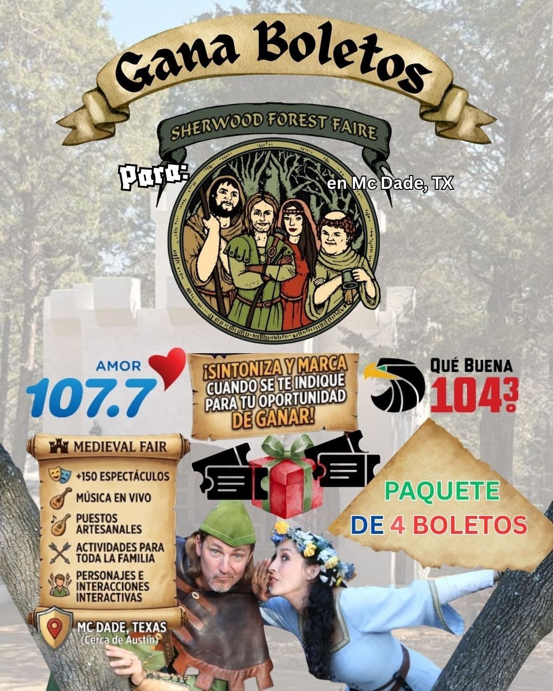 ¡La Feria Medieval Sherwood Forest Faire llegó a McDade, Texas, muy cerca de Austin!