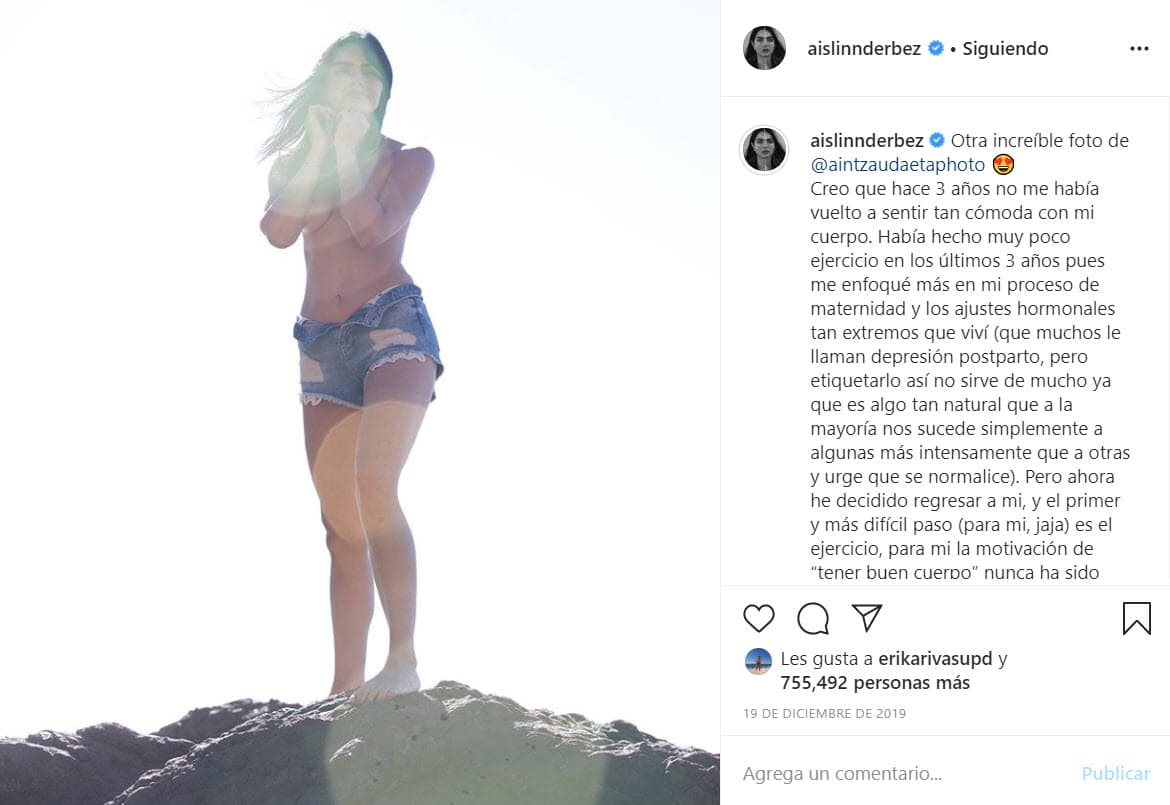 Sin embargo, ahora también
<b><a href="https://www.univision.com/famosos/es-una-persona-que-quiero-para-toda-mi-vida-aislinn-derbez-no-piensa-perder-a-mauricio-ochmann-aunque-se-divorcien-fotos">Mauricio Ochmann le 'reprocha' los desnudos</a></b> a su expareja, pues le escribió un mensaje en la publicación donde presenta su proyecto.