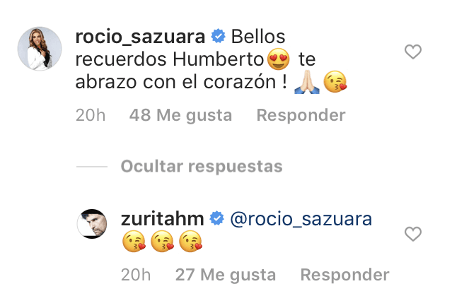 El actor respondió a su mensaje con emojis de besos.