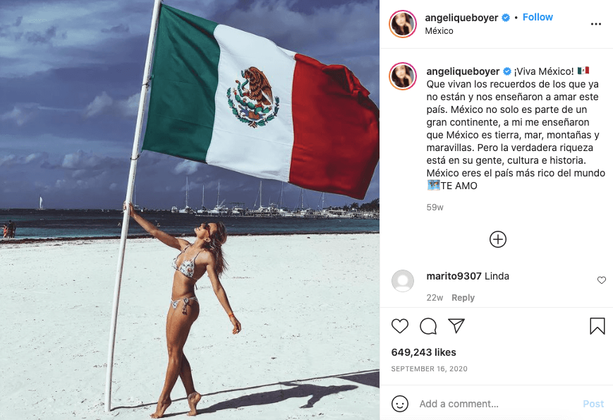 Angelique es originaria de Jura, Francia, pero cuando tenía tan sólo dos años se mudó a la capital mexicana y en diversas ocasiones ha mostrado su amor por esta nación.