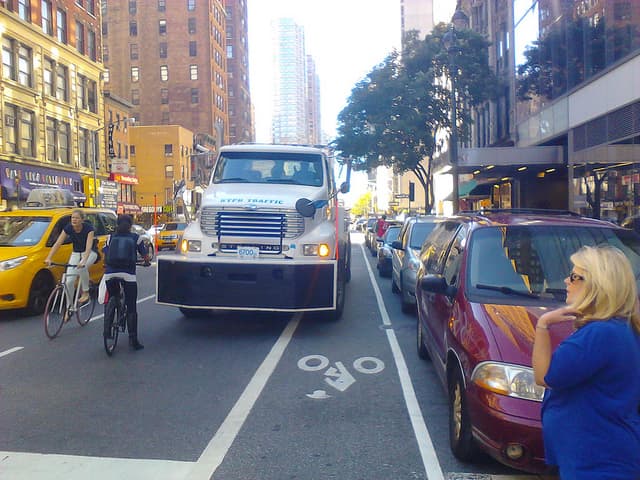 La plaga de ciclovías obstruidas de Nueva York