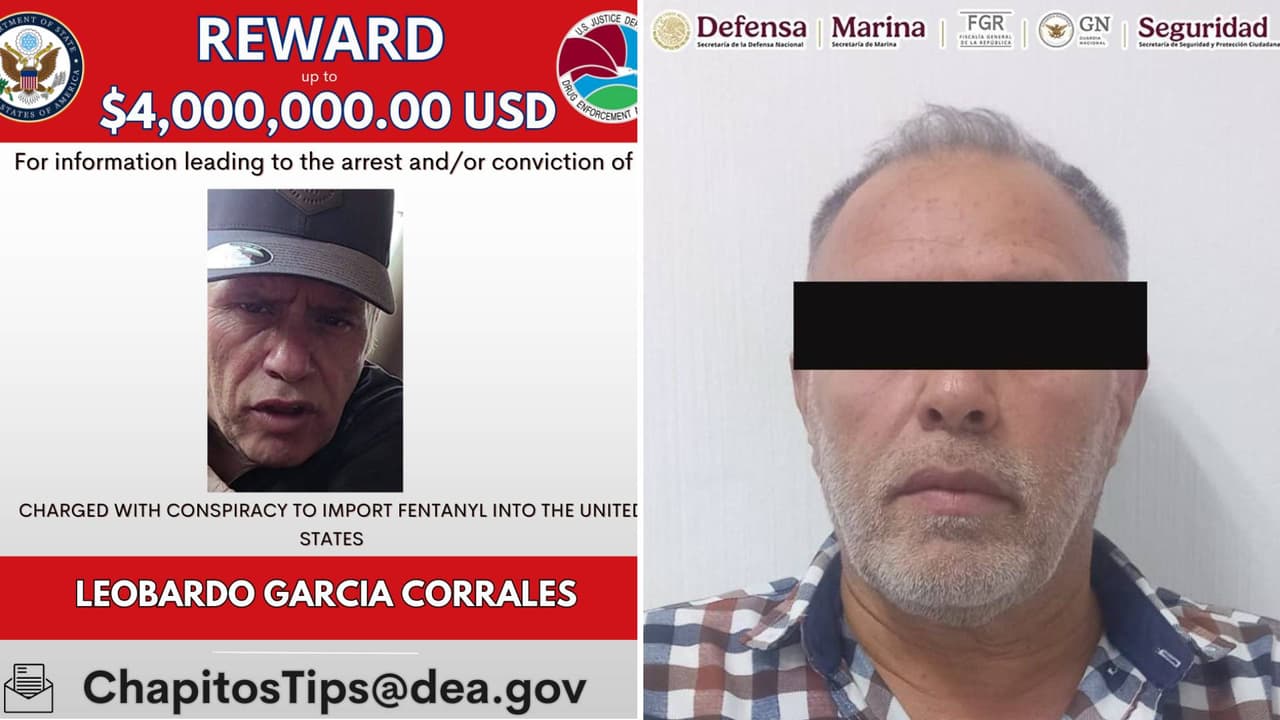 'Leo', el colaborador del Cártel de Sinaloa buscado por la DEA, fue detenido en Ciudad de México