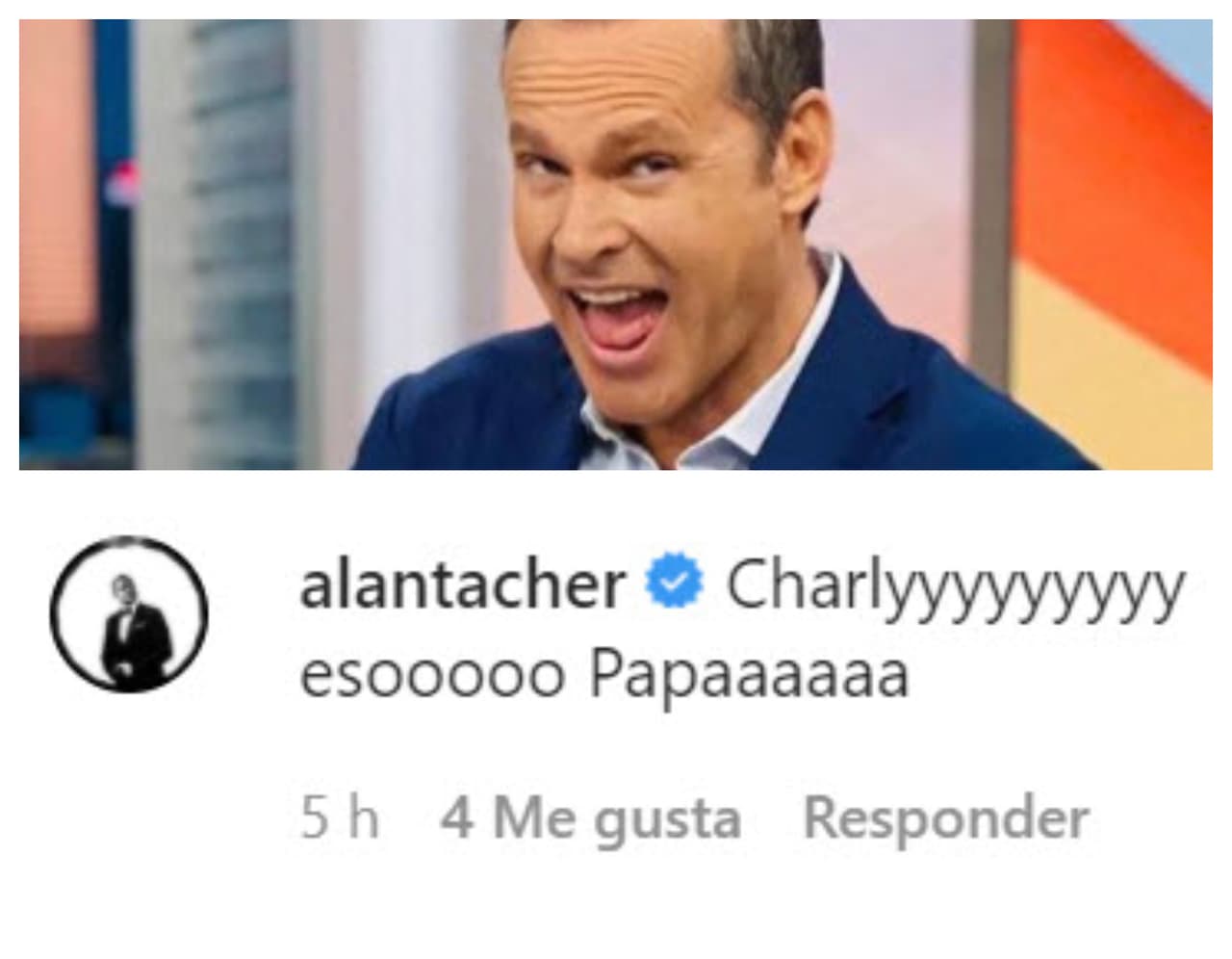 Alan Tacher
<b><a href="https://www.univision.com/shows/despierta-america/alan-tacher-sorprende-esposa-con-vacaciones-alaska-fotos" target="_blank"> interrumpió sus vacaciones</a></b>
<a href="https://www.univision.com/shows/despierta-america/alan-tacher-sorprende-esposa-con-vacaciones-alaska-fotos" target="_blank"> </a>por unos momentos para dejarle este mensaje. 
<br>