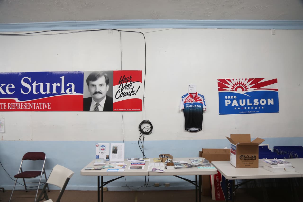 Oficina de campañas demócratas en Lancaster, Pennsylvania.