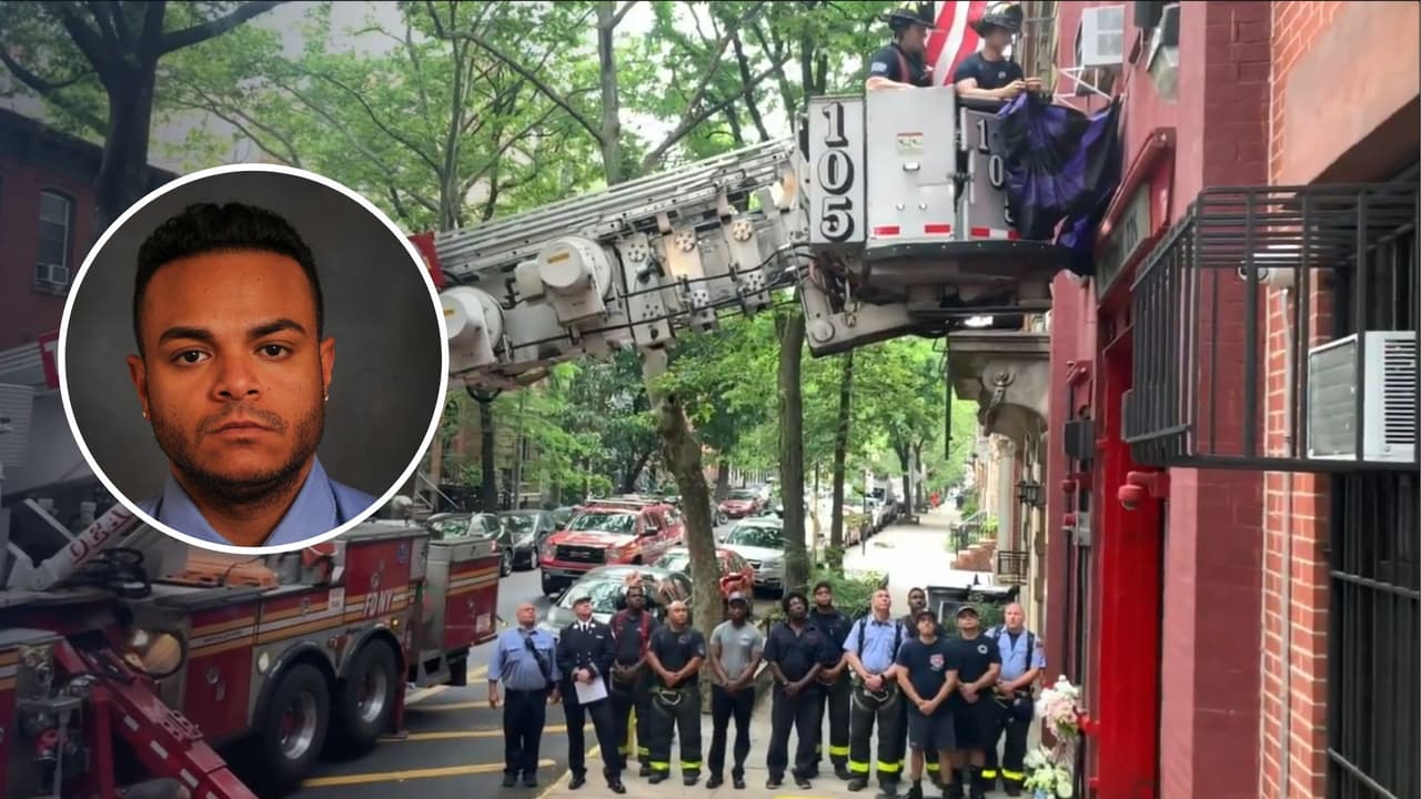 Bomberos de Nueva York homenajean a compañero que falleció ahogado en playa de Nueva Jersey