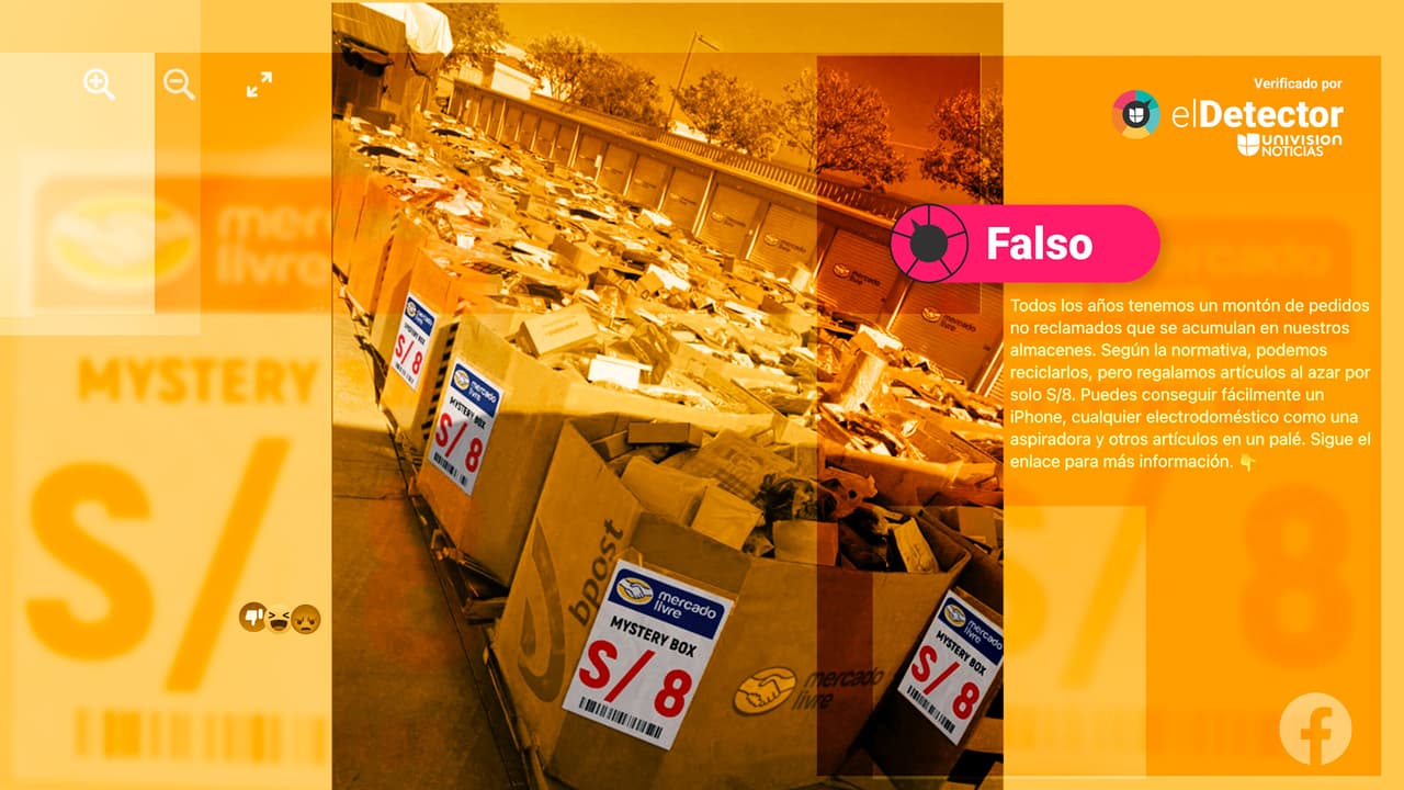 Es falso que esos supuestos productos no reclamados de Mercado Libre pueden adquirirse por muy poco dinero