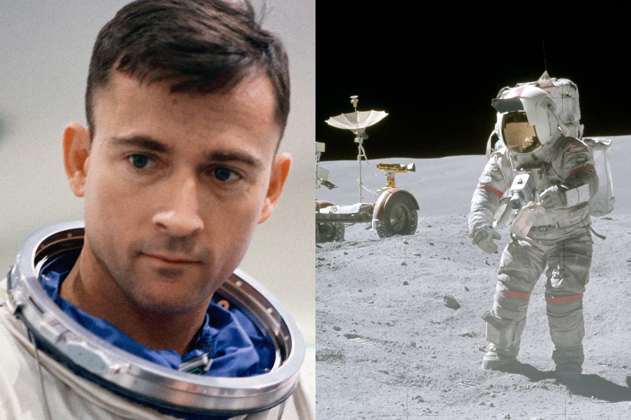 <b>Charles Duke. </b>Estuvo en la luna durante 20 horas y 15 minutos en abril de 1976 con la misión 
<a href="https://www.nasa.gov/mission_pages/apollo/missions/apollo16.html"><u>Apolo 16</u></a>, su único vuelo espacial. Junto a su compañero John Young exploró la accidentada región de Descartes donde recolectaron más de 200 libras de muestras de roca. De regreso a nuestro planeta continuó trabajando como piloto en la reserva de la Fuerza Aérea, luego se dedicó a los negocios y más adelante se convirtió en un devoto cristiano. Nació en Charlotte, Carolina del Norte en 1935.