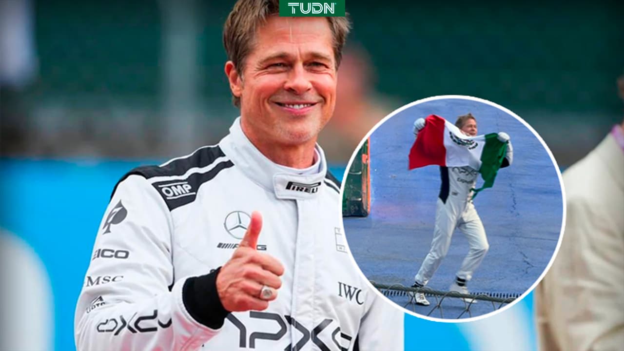 Brad Pitt sorprende en la pista del Gran Premio de México