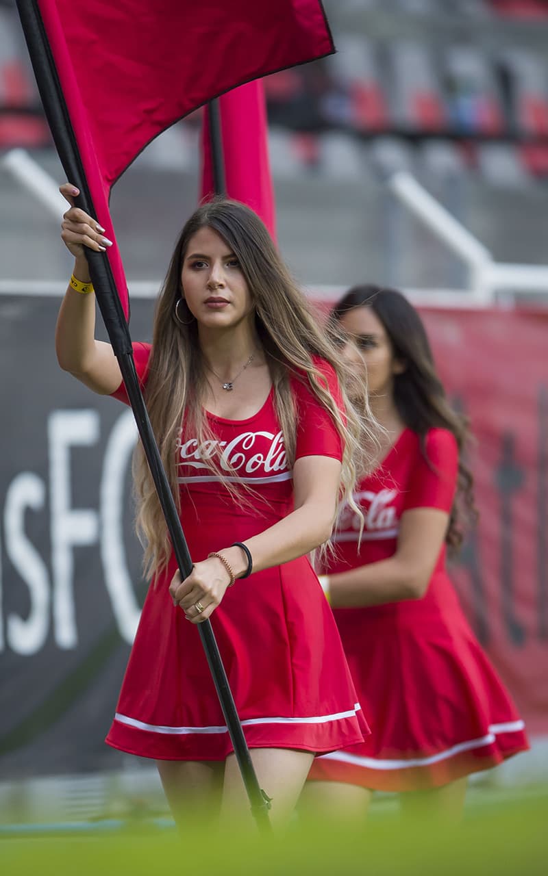 Animadoras de la Liga MX en la antesala del partido Atlas-Querétaro.