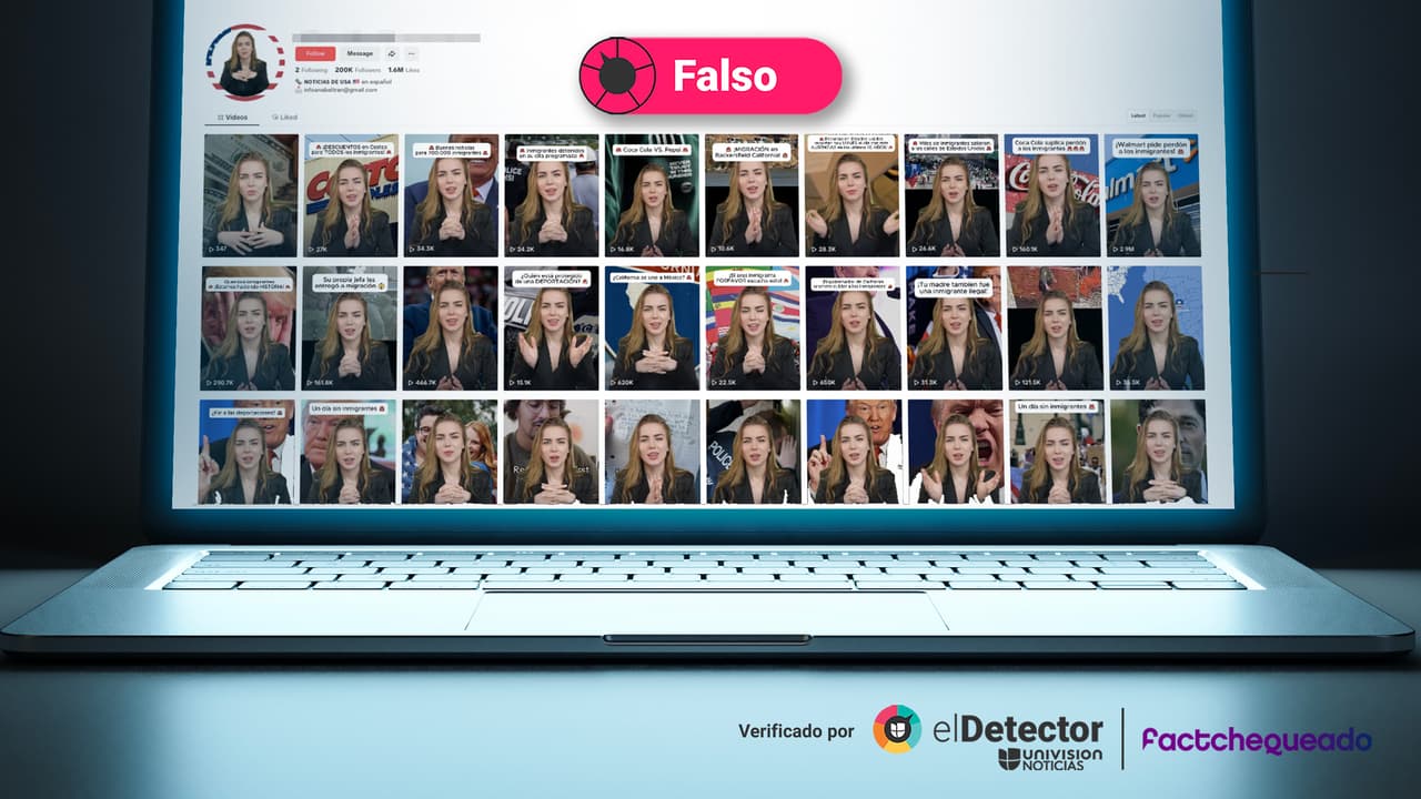 Usuarios de TikTok interactúan con cuenta que usa avatar creado por IA para difundir desinformación sobre temas migratorios en español