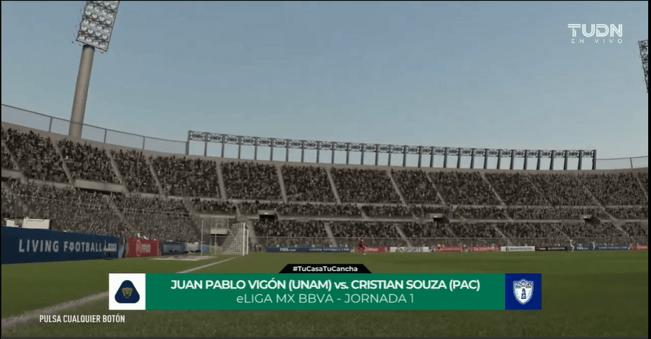 A punto de iniciar el partido