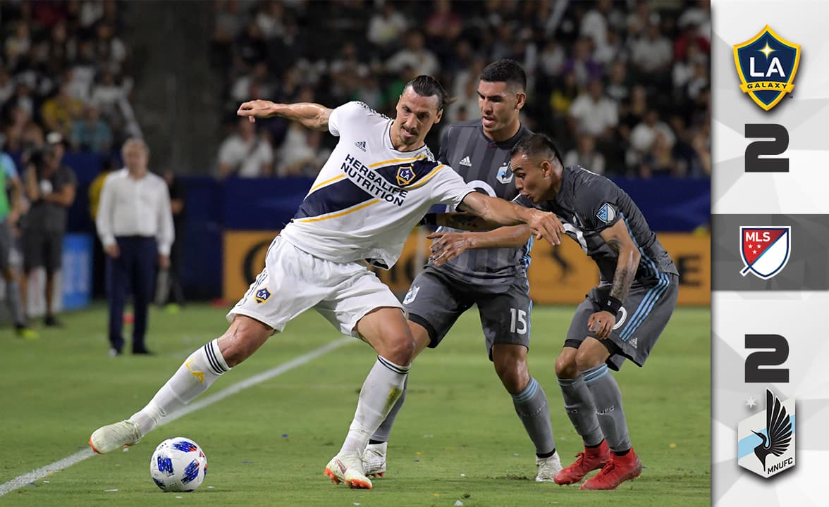 No hubo gol 500 de Zlatan, Gio salió lesionado y el ecuatoriano Romario Ibarra le arrebató el triunfo al Galaxy