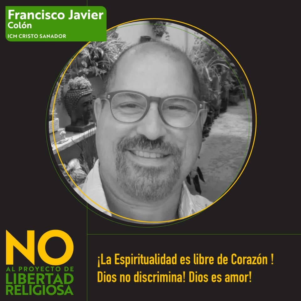 <b>Francisco Javier Colón, Iglesia Cristo Sanador: </b>"
<i>La espiritualidad es libre de corazón. ¡Dios no discrimina! ¡Dios es amor!" </i>
<br>