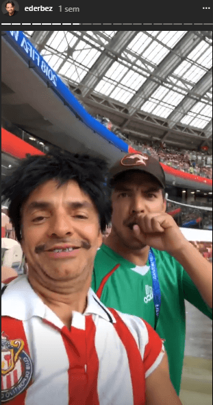 Uno de ellos es el actor y productor Eugenio Derbez, quien se encuentra en Rusia junto a su hijo Vadhir Derbez.