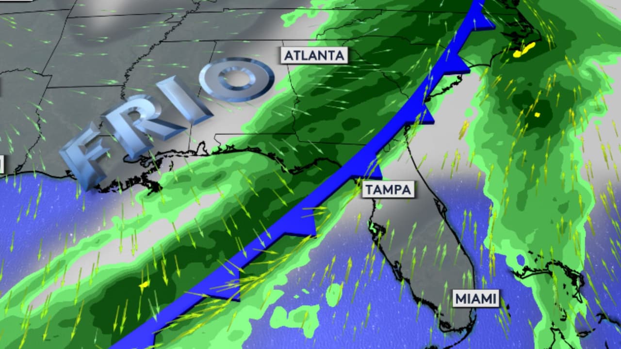 Frente frío regresa a Florida Central