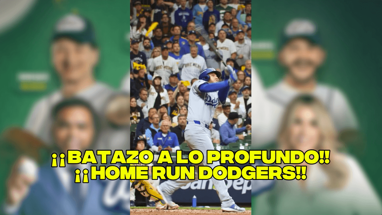 ¡Palo! ¡Cañonazo a lo profundo! ¡Cuadrangular de los Dodgers!