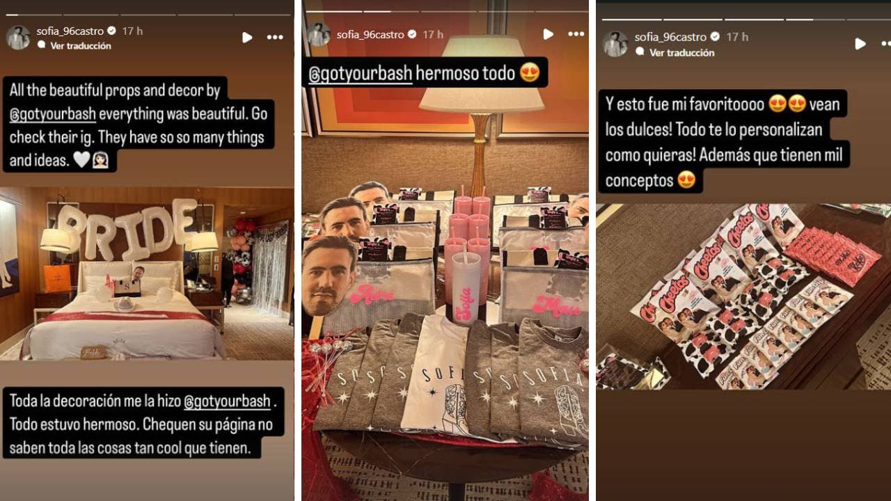 Sofía Castro tuvo una despedida de soltera con temática vaquera.