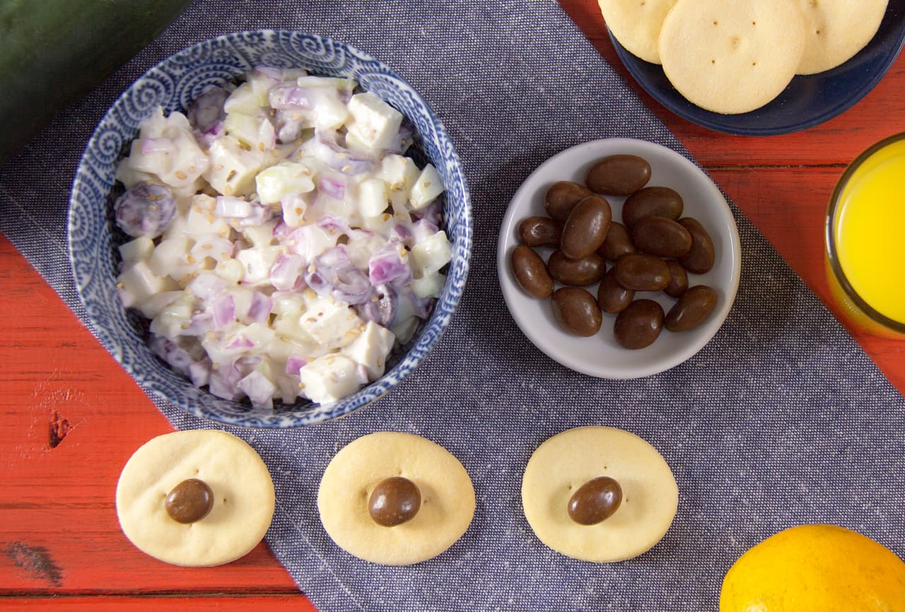 Ensalada griega + crackers (Día 16) - Un mes de lunch boxes sanos 